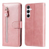 For Samsung Galaxy A36 5G / A56 5G Fashion Calf Texture Zipper Leather Phone Case(Rose Gold)