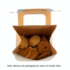 10pcs Christmas Candy Boxes Kraft Paper Christmas House Handbag Candy Boxes, Style: Small White Edge