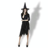 Black Irregular Long Skirt Exit Halloween Costume Cosplay Show Witchcraft Dress, XL, Chest: 98cm, Waistline: 80cm, Skirt Length: 110cm