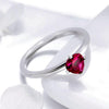S925 Sterling Silver Ring Heartbeat Fashion Ring, Size:6