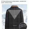 Autumn and Winter Middle-aged Dad Jacket Men Velvet Thickening Clothes, Size: 4XL(Black)
