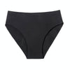 High Absorbency Women Period Panties 4-layer High Waist Seamless Menstrual Underwear, Size: L(Black)