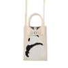 Panda Knitted Mini Crossbody Phone Bag For 6.9 inch and Below Phones(White)