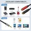 0.3m Gold Plated 3.5mm TRS Male to 2 x 6.35mm Female Laptop Y Splitter Adapter Audio Cable(Black)