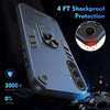 For Samsung Galaxy S25+ 5G Shockproof Metal Ring Holder Phone Case(Blue)