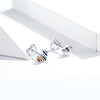 Rainbow Earrings S925 Love Simple Earrings Sterling Silver Earrings