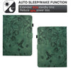 For Amazon Kindle Paperwhite 12th Gen 2024 Flowers and Bird Embossed Smart Leather Tablet Case(Green)