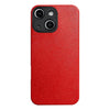 For iPhone 15 Litchi Texture TPU Black Lens Frame Phone Case(Red)