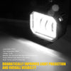 2 PCS Car 4 inch Square Spotlight Work Light with Angel Eyes (White Light)
