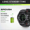 SPOVAN PR2 Men Multifunctional Waterproof Bluetooth Smart Electronic Watch(Black)