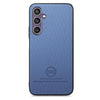 For Samsung Galaxy S23 FE 5G Twill Fabric Leather Skin Back Phone Case(Blue)