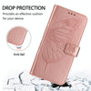 For Asus Zenfone 11 Ultra Embossed Butterfly Leather Phone Case(Rose Gold)