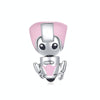 S925 Sterling Silver Pink Robot Beads DIY Bracelet Necklace Accessories