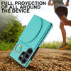 For Samsung Galaxy S25 Ultra 5G Ring Holder Card Bag Skin Feel Phone Case(Green)
