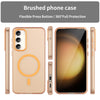For Samsung Galaxy S23+ 5G MagSafe Frosted Translucent TPU + PC Full Coverage Phone Case(Orange)