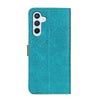 For Samsung Galaxy A56 5G European Floral Embossed Leather Phone Case(Blue)