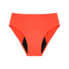 High Absorbency Women Period Panties 4-layer High Waist Seamless Menstrual Underwear, Size: XL(Orange)