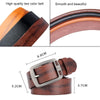 Dandali XX827 Men Retro Pin Buckle Leather Belt Waistband, Length: 125cm (Black)