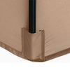 Polyester Parasol Replacement Cloth Round Garden Umbrella Cover, Size: Diameter 2.7m 8 Ribs(Khaki)