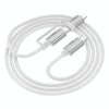 hoco U134 Type-C / USB-C to Type-C / USB-C + 8 Pin 2 in 1 Braided Fast Charging Data Cable, Length:1.2m(Grey)
