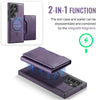 For Samsung Galaxy S23 Ultra 5G DG.MING MAGKING-K2 Series MagSafe RFID Card Bag Detachable Phone Case(Purple)