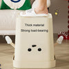 Cute Square Trash Can Household Living Room Bathroom Garbage Bin, Style: 7L Standing Brown
