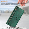 For Asus ROG Phone 8 / 8 Pro Multi-Card Slots Zipper Wallet Leather Phone Case(Green)