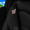 Car Seat Belt Cover Diamond Butterfly Shoulder Strap Cushion Cover 6.5x23cm(Pink White)