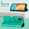 For Alcatel 1L 2021 Embossed Butterfly Leather Phone Case(Green)