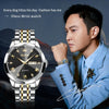 OLEVS 9931 Men Luminous Waterproof Quartz Watch(Black + Gold)