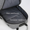 16 inch Men Password Lock Backpack Business Casual Anti-Theft Computer Bag With External USB Port(Wine Red)