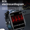 TK11P 1.83 inch IPS Screen IP68 Waterproof Silicone Band Smart Watch, Support Stress Monitoring / ECG (Red)
