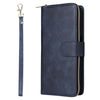 For Samsung Galaxy A26 5G 9-Card Slots Zipper Wallet Bag Leather Phone Case(Blue)