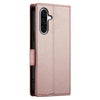 For Samsung Galaxy A26 5G Side Buckle Magnetic Frosted Leather Phone Case(Rose Gold)