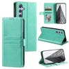 For Samsung Galaxy A36 Simple 6-Card Wallet Leather Phone Case(Green)
