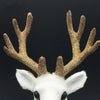 Simulation Deer Home Ornaments Plush Christmas Deer Doll Holiday Decorations, Size:15x15cm, Specification:Straight Head