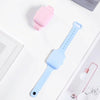 TA-4 10ml Portable Outdoor Silicone Alcohol Liquid Soap Handwashing Fluid Sunscreen Cream Split Bracelet Watch Wristband Sub-packing Box(Pink)