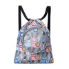 Wet And Dry Separation Waterproof Drawstring Shoulder Beach Swimming Bag For Children Gray S