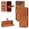 For Asus ROG Phone 6 Skin Feel Magnetic Flip Leather Phone Case(Brown)