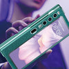 For Huawei Mate Xs 2 integrated Cross Pattern Electroplating All-inclusive Phone Case with Stand(Green)