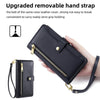 For Samsung Galaxy S25 Ultra 5G Sheep Texture Cross-body Zipper Wallet Leather Phone Case(Black)