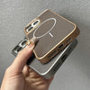 For iPhone 13 Pro Max Pita Series MagSafe TPU + PC Texture Phone Case(Gold)