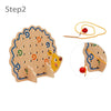 Early Learning Education  Wooden Toys Hedgehog Fruit Beads Child Hand Eye Coordination Skills Development Educational Toys For Kids