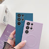 For Samsung Galaxy S25 5G Solid Color Liquid Silicone MagSafe Magnetic Phone Case(Royal Blue)