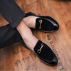 British Style Pointed Shoes Versatile Casual Shoes Slip-on Men Shoes, Size:40(Black Suede)