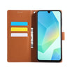 For Samsung Galaxy A14 4G / 5G Rose Flower Embossed 3-Card Slots Leather Phone Case(Brown)