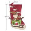 CX20228 Elk Pattern Christmas Sock Gift Bag Christmas Tree Pendant Decoration