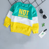 Spring and Autumn Boys Clothing Letters Pattern Round Neck Long Sleeve T-Shirt + Trousers Sports Set, Size:80cm(Green)