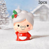 3pcs Christmas Lovely Micro Landscape Snow Ornament Decorative Accessories, Style: No.12 Waving Grandma