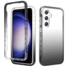 For Samsung Galaxy S23 FE 5G Shockproof Clear Gradient PC + TPU Phone Case(Black)